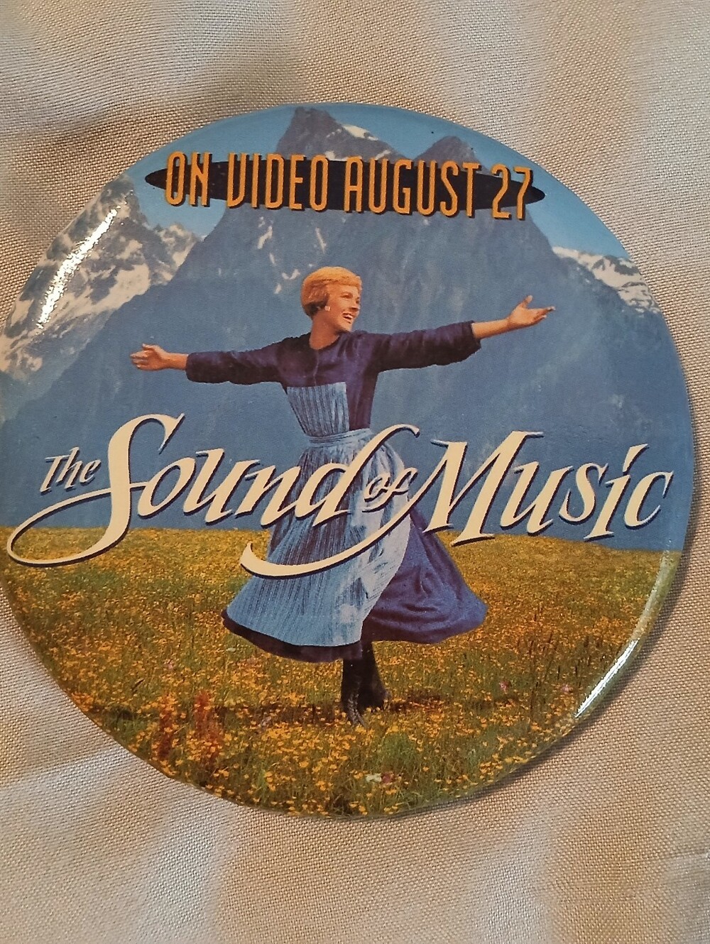 Vintage Advertisement The Sound of Music Movie Round Decorative Button